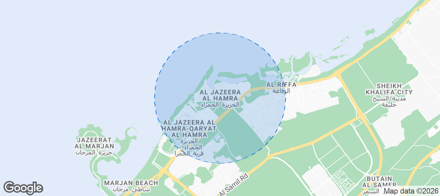 Al Jazīrah al Ḩamrā’ Airbnb map
